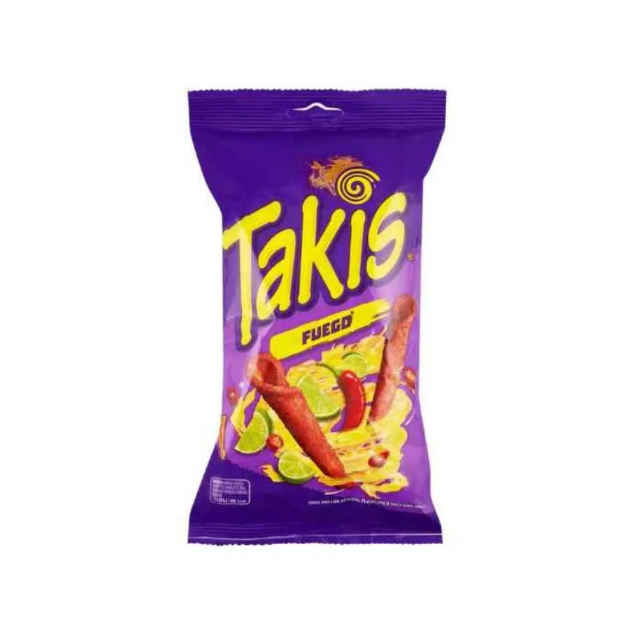 TAKIS FUEGO CHILLI AND LIME TORTILLA CHIPS 100G
